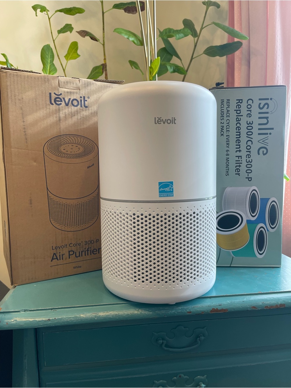 LEVOIT Core300‑P Air Purifier – Boxed, Clean Home, Includes TWO New Filters